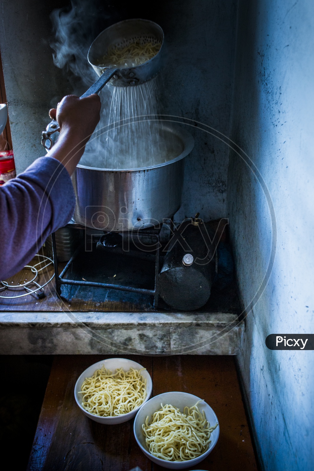 Noodles Cooking in Nako Village, Spiti valley