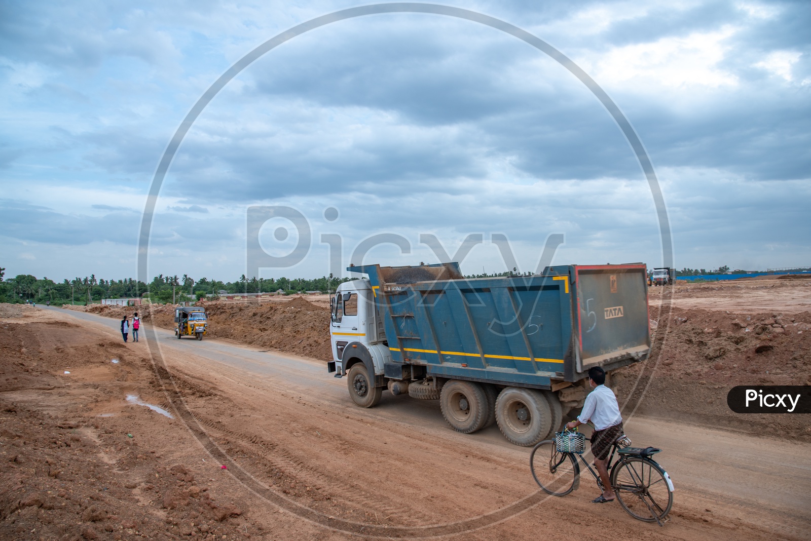 Budhavaram road at New Runway construction site, Vijayawada International Airport