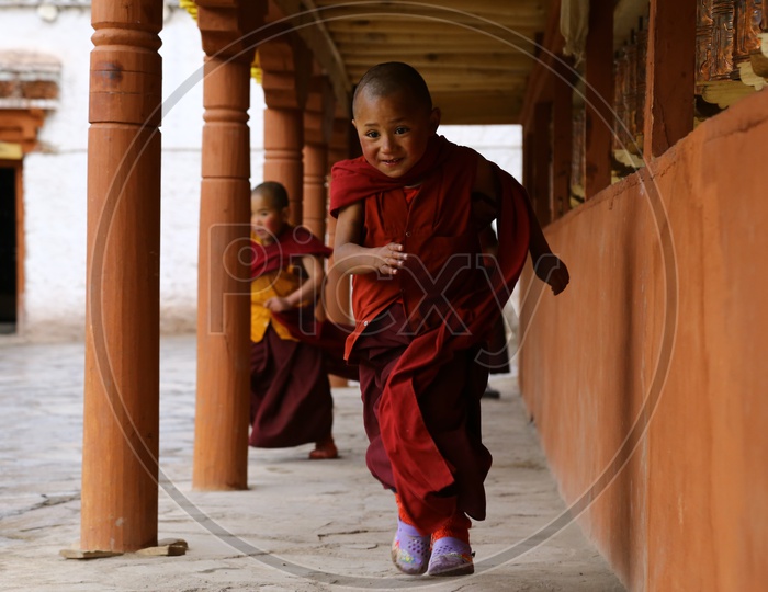 Child Buddhist Monks, Hemis Gompa Festival