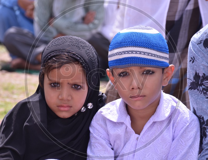 Kids at Eid Prayer