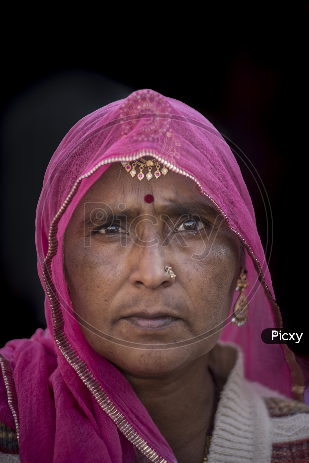 Rajasthani Woman in Traditional Attire