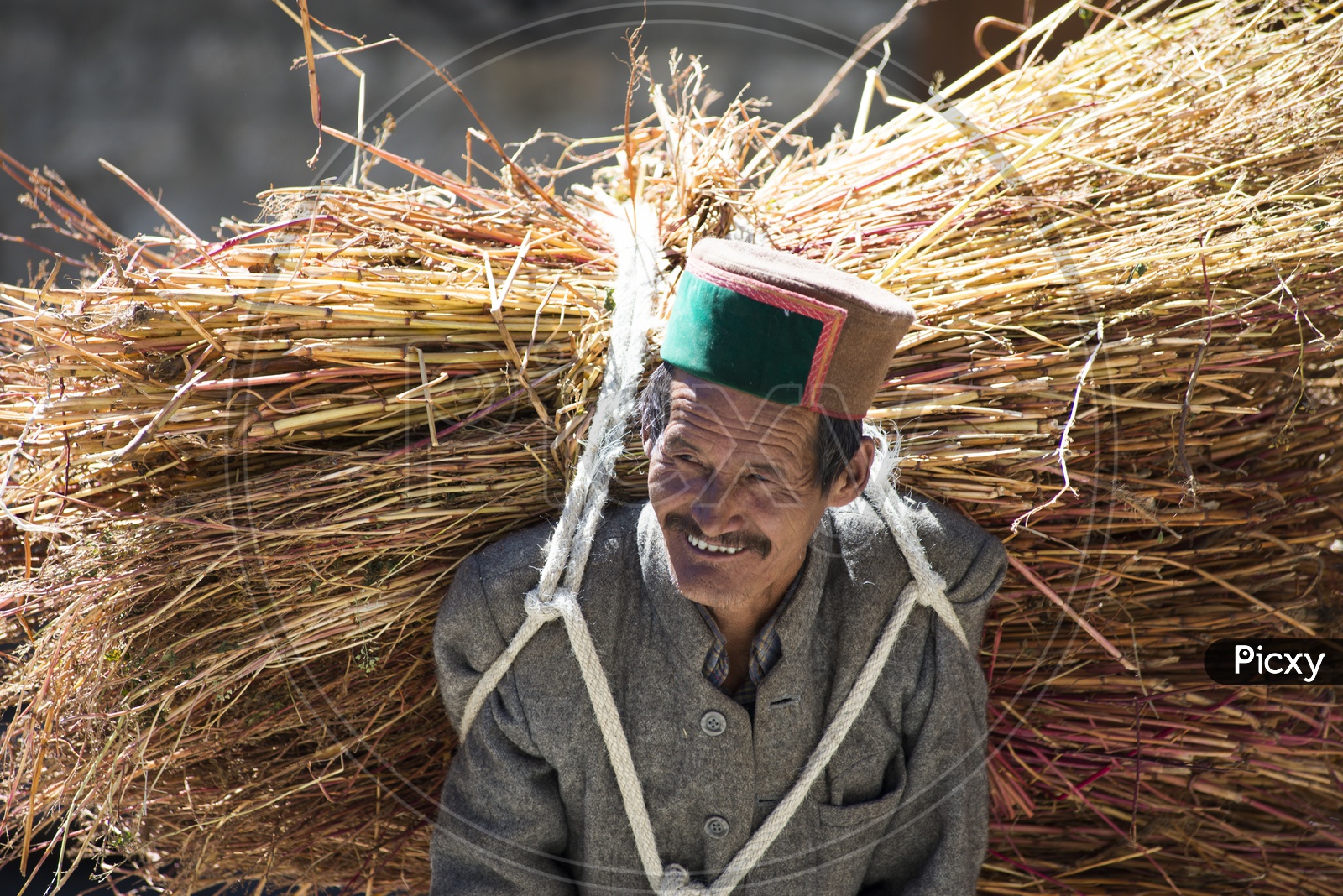 Smiling Farmer at Chitkul Village