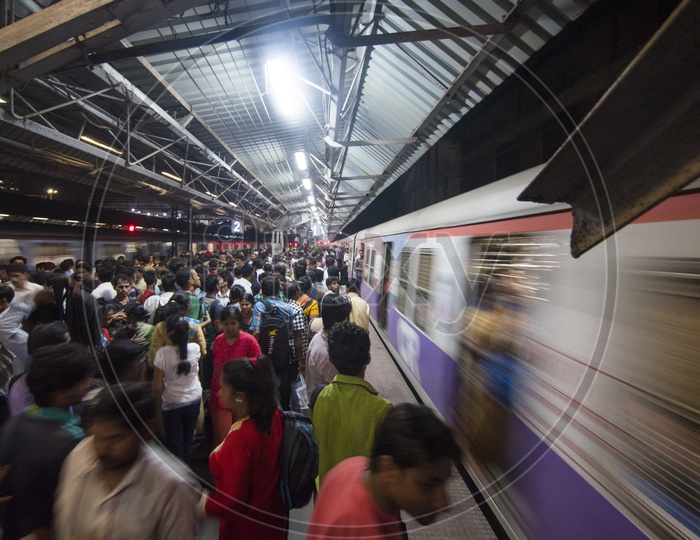 Rush Hour at Dadar Subarban Railway Station