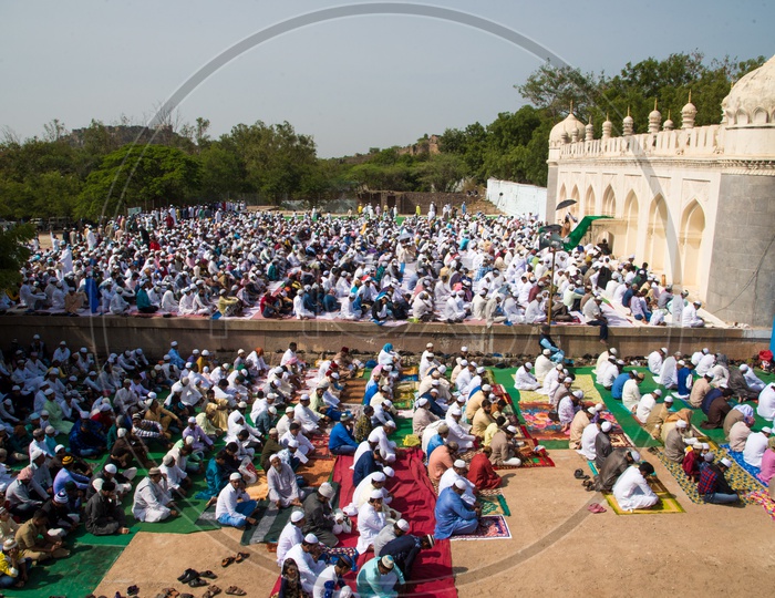 Prayer meet at Qubt Shahi Tombs for Ramadan Eid