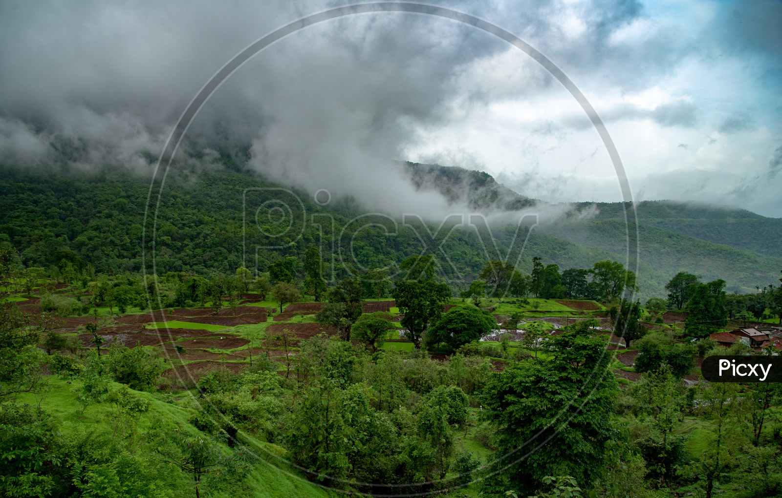 Scenic views of the western ghat during monsoon