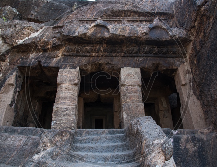 Entrance/Steps to Second story of Undavalli caves