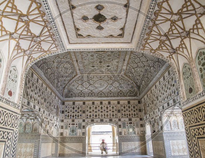 Mirror Palace in Amer or Amber Fort, Jaipur