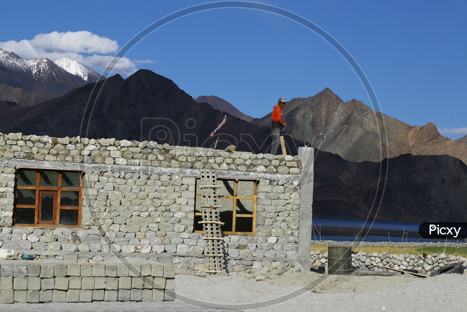 Stone House near Pangong Lake, Leh
