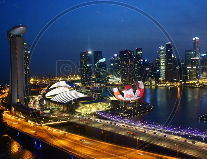 View from the Singapore flyer