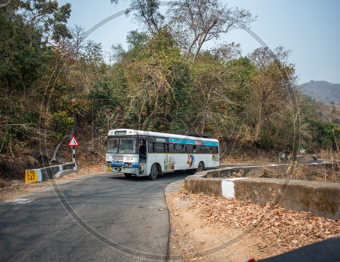 APSRTC buses in araku ghats