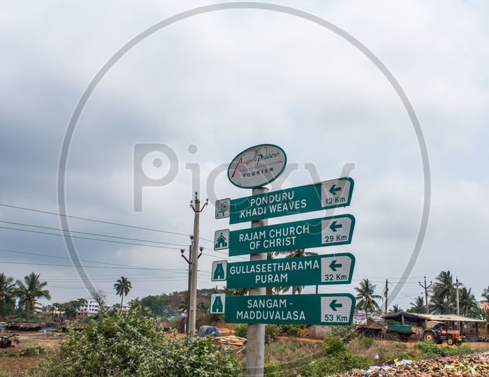 Sign boards by AP tourism