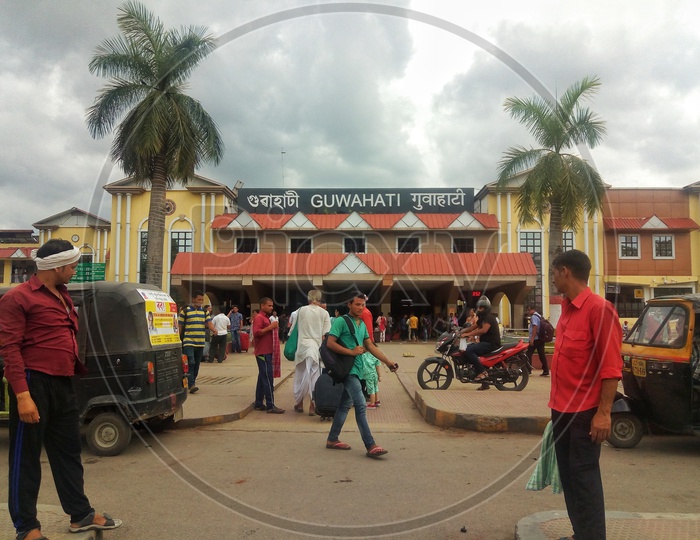 Railway station in Assam.