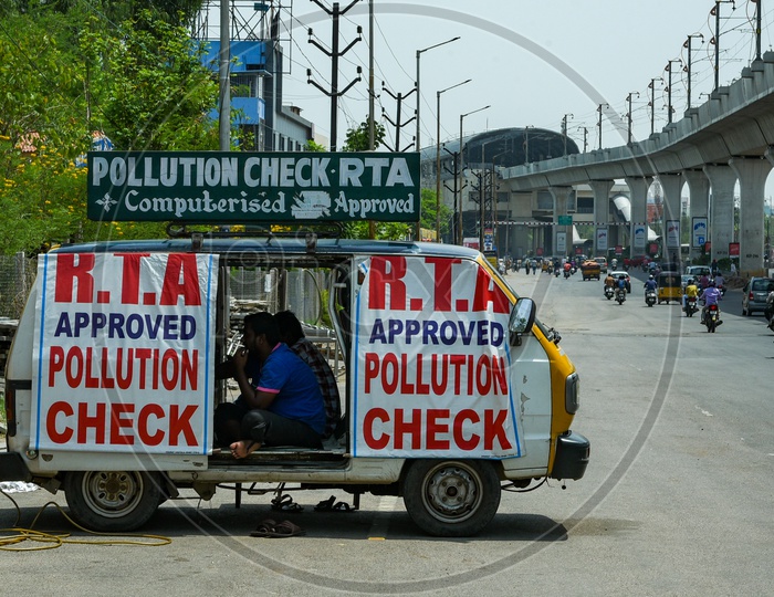 RTA Approved pollution check mobile vehicle.