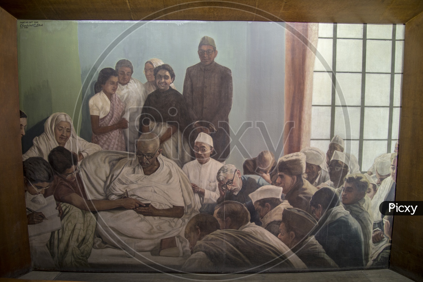 Mahatma Gandhi photo in Sabarmati Ashram, Ahmedabad