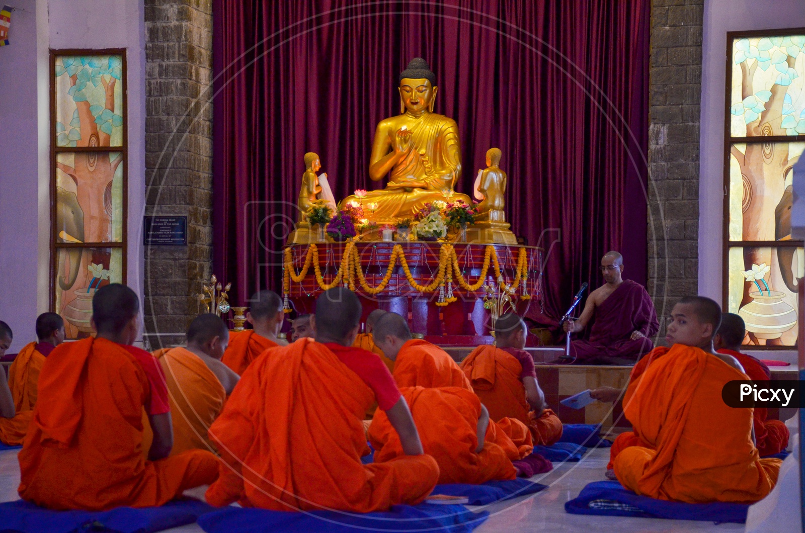 Prayers at Buddhist Temple