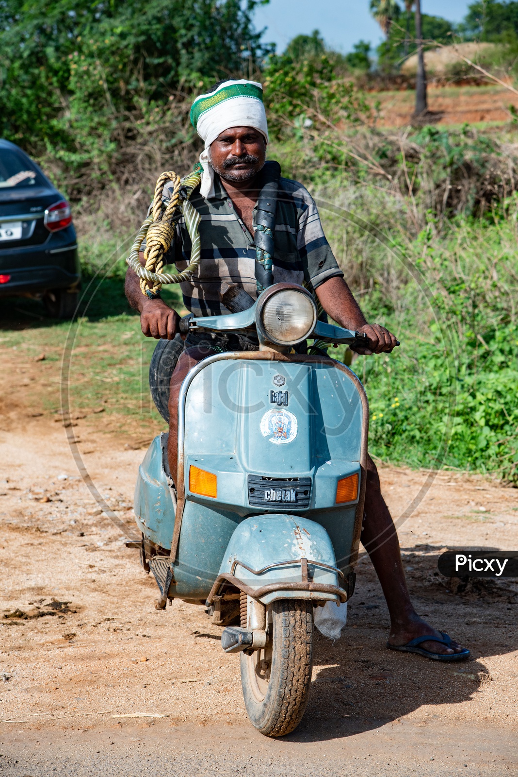 Toddy farmer in a village in Telangana