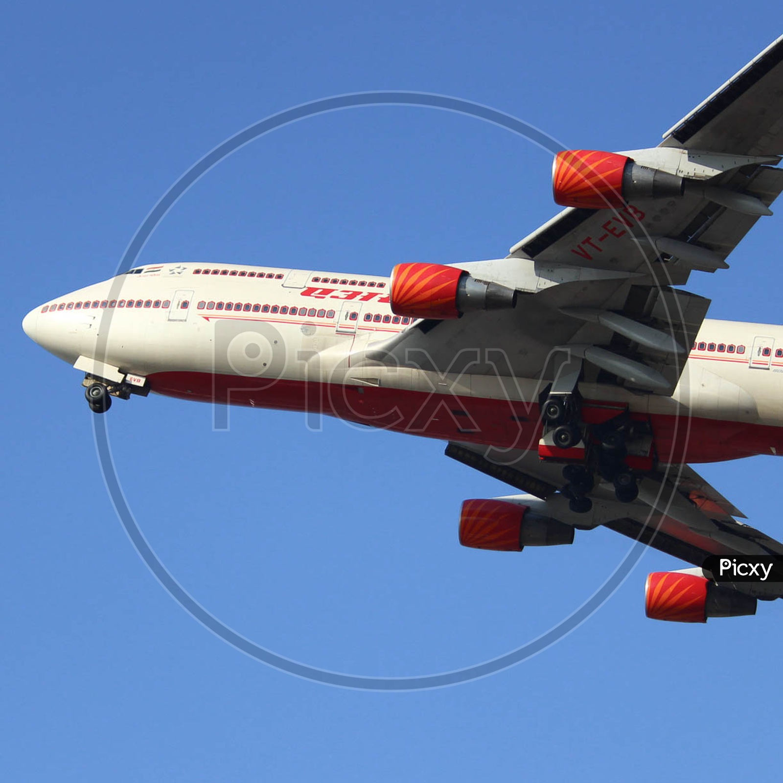 Air India B747 taking off for its fight to hyderabad.