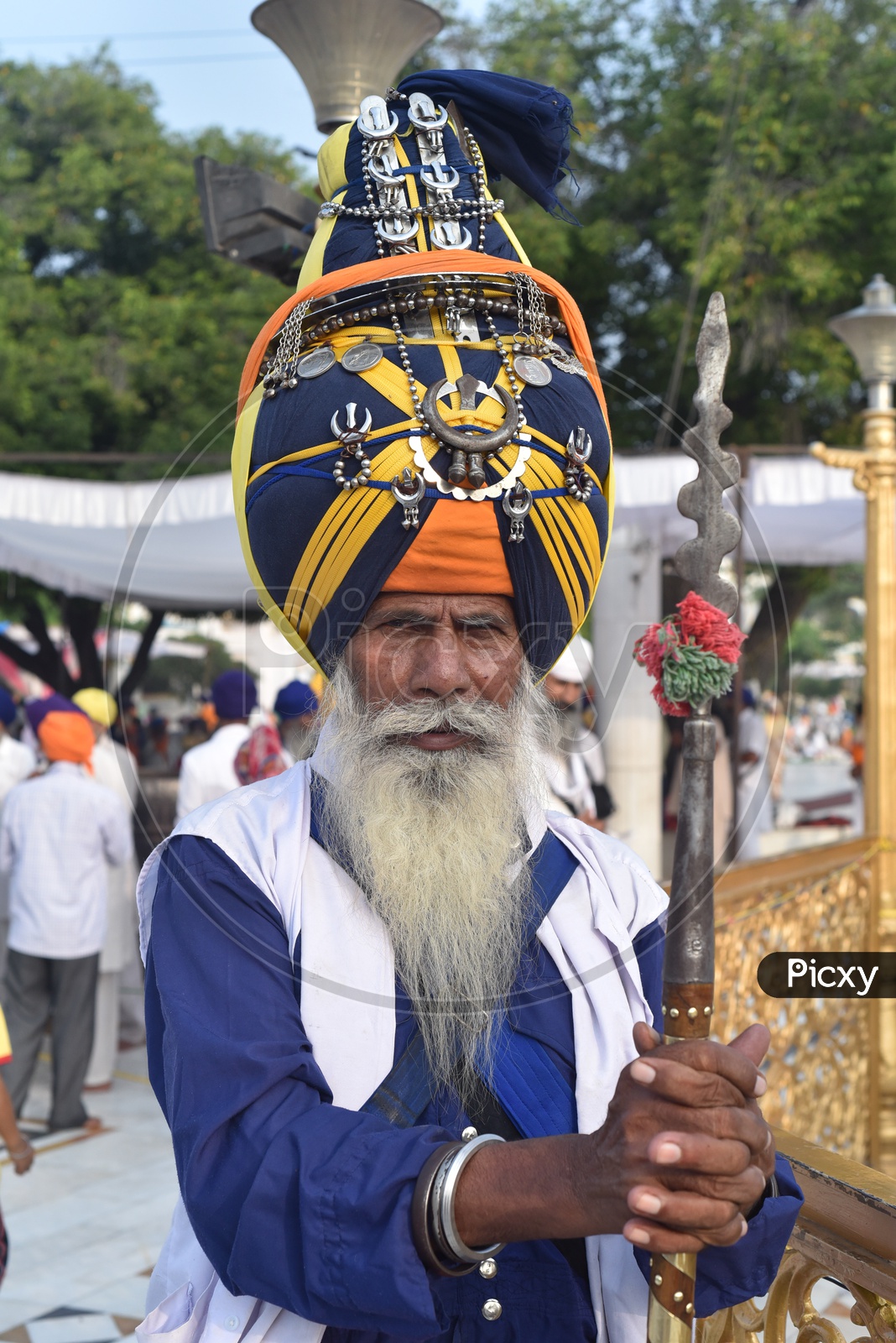 Nihang Sikh at Hazur Nanded Saheb Gurdwara