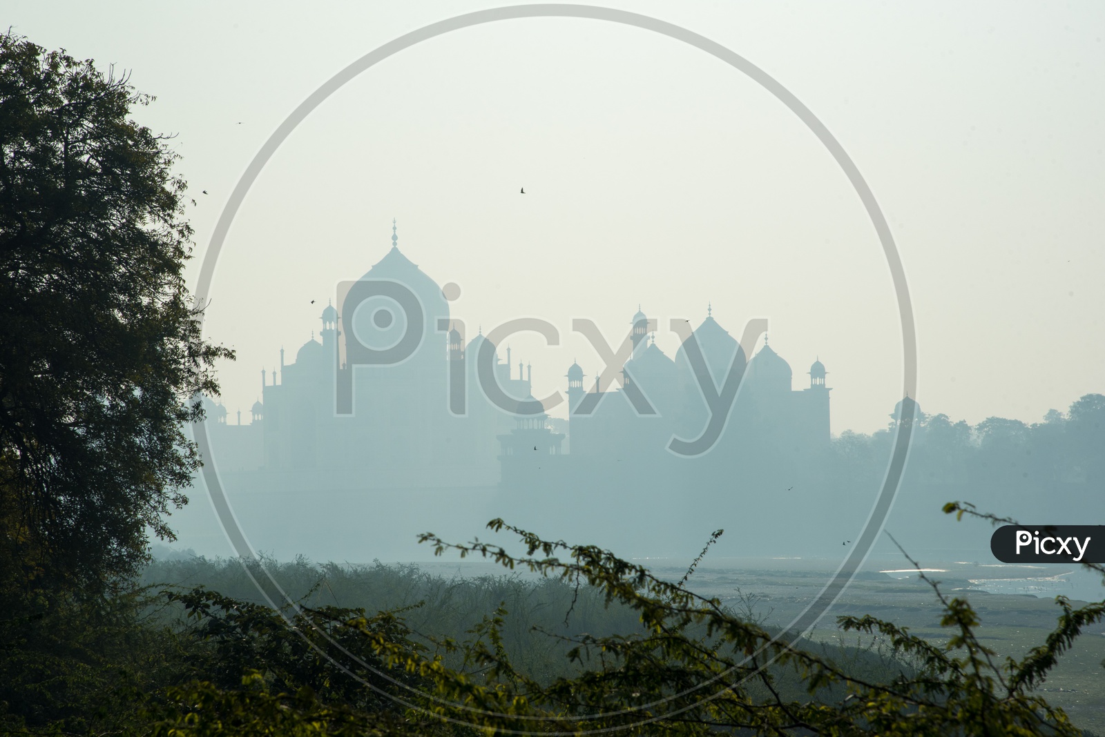 Morning Hazy View of Taj Mahal