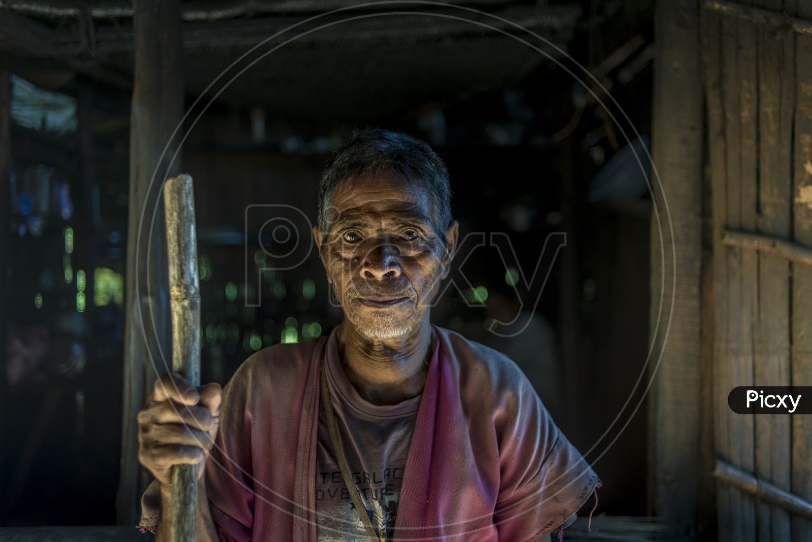 Old man in Daporijo to Aalo, Arunachal Pradesh