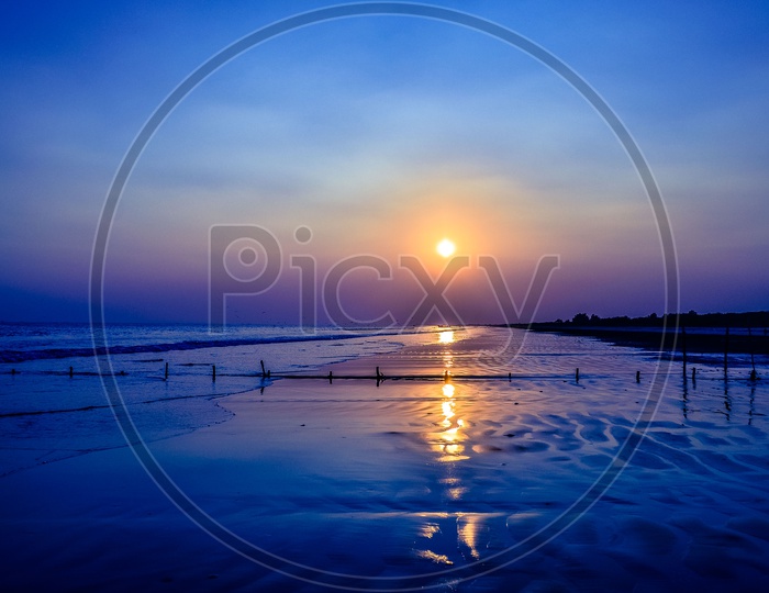 Sunset at Surya lanka Beach