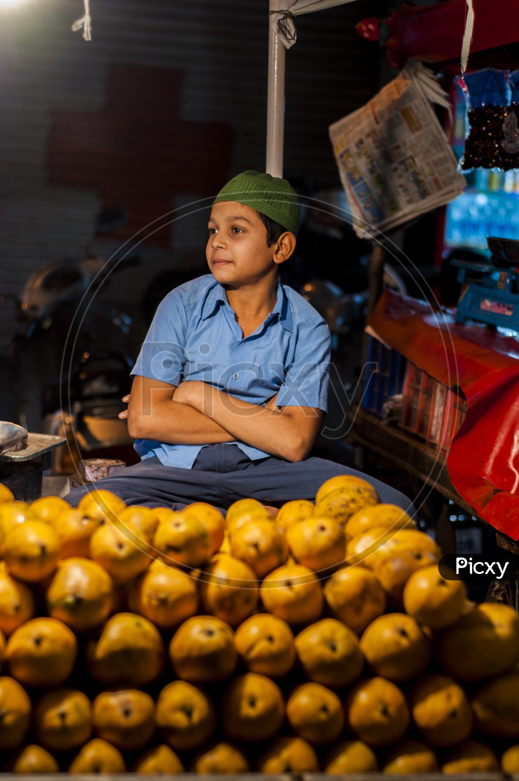 Muslim Kid Selling Mangoes