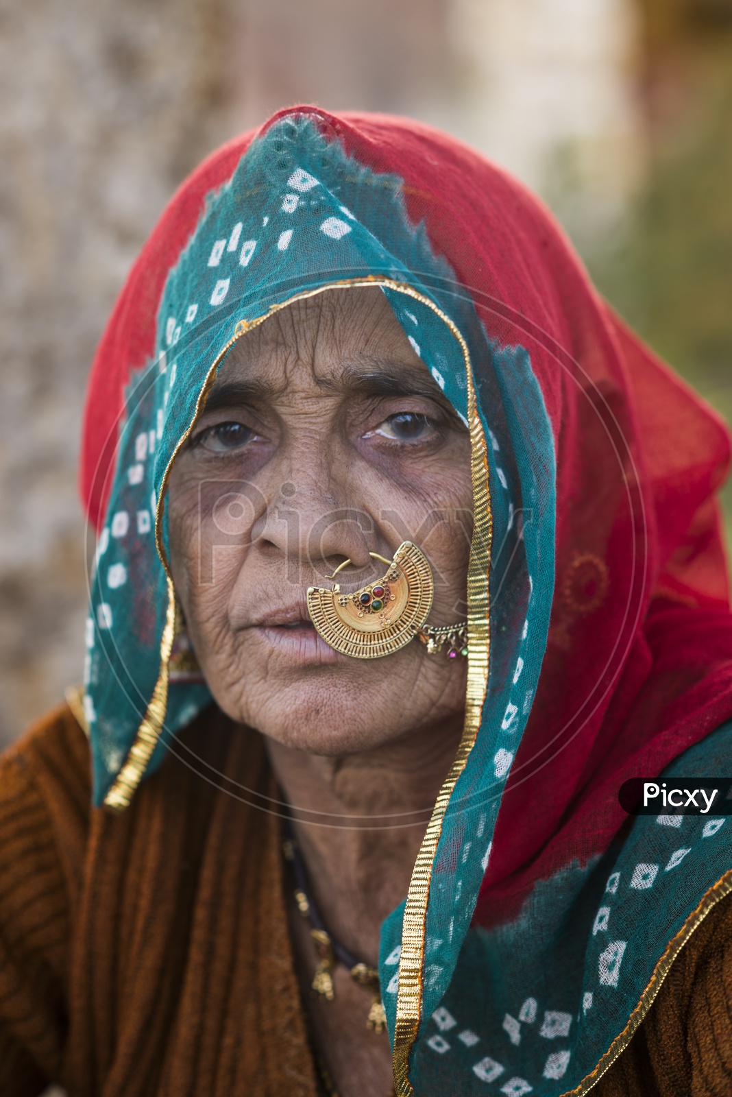 Rajasthani Woman on the Streets at Osian, Jodhpur