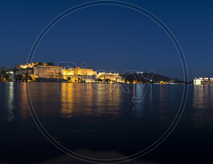 Night View of Udaipur Palace