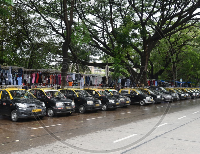 Taxi Stand on MG Road / Fashion Street in Mumbai