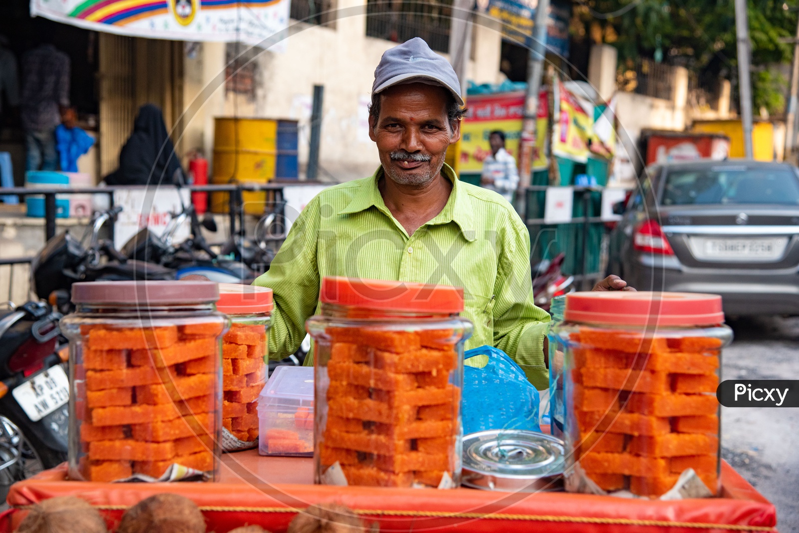 Street Vendor selling Coconut Sweet