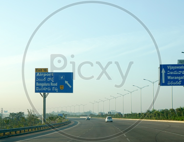 Airport Exit at Hyderabad ORR