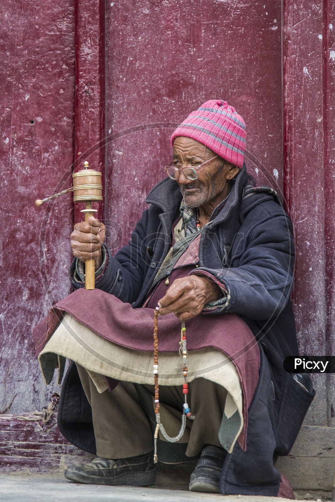 Old Man at Lamayuru Monastery, Ladakh