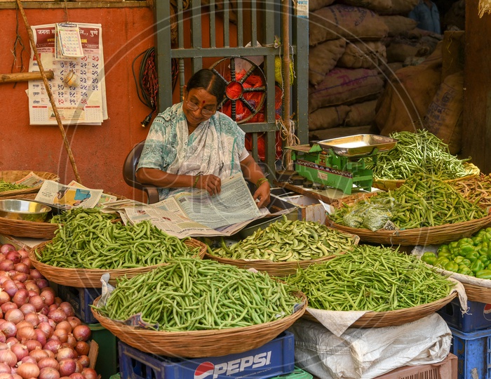 Woman Vegetable Vendor in Pune