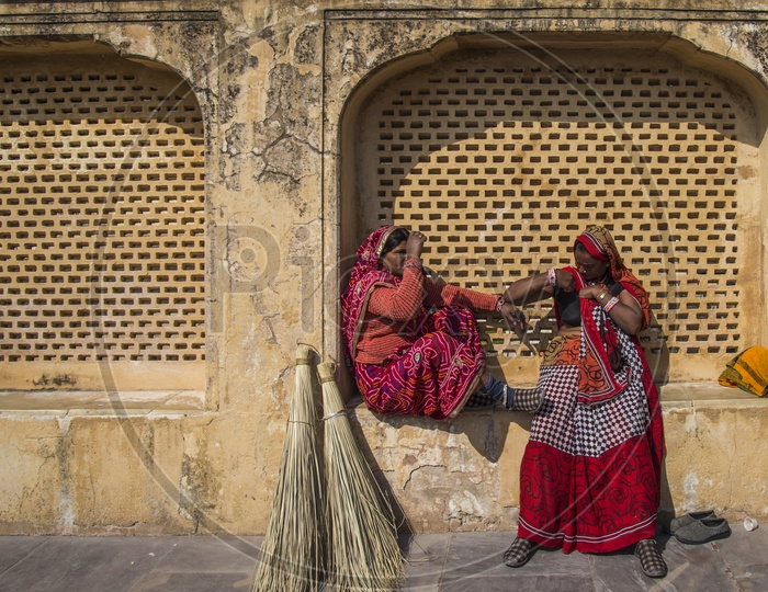 Sanitary Workers in Amer or Amber Fort, Jaipur