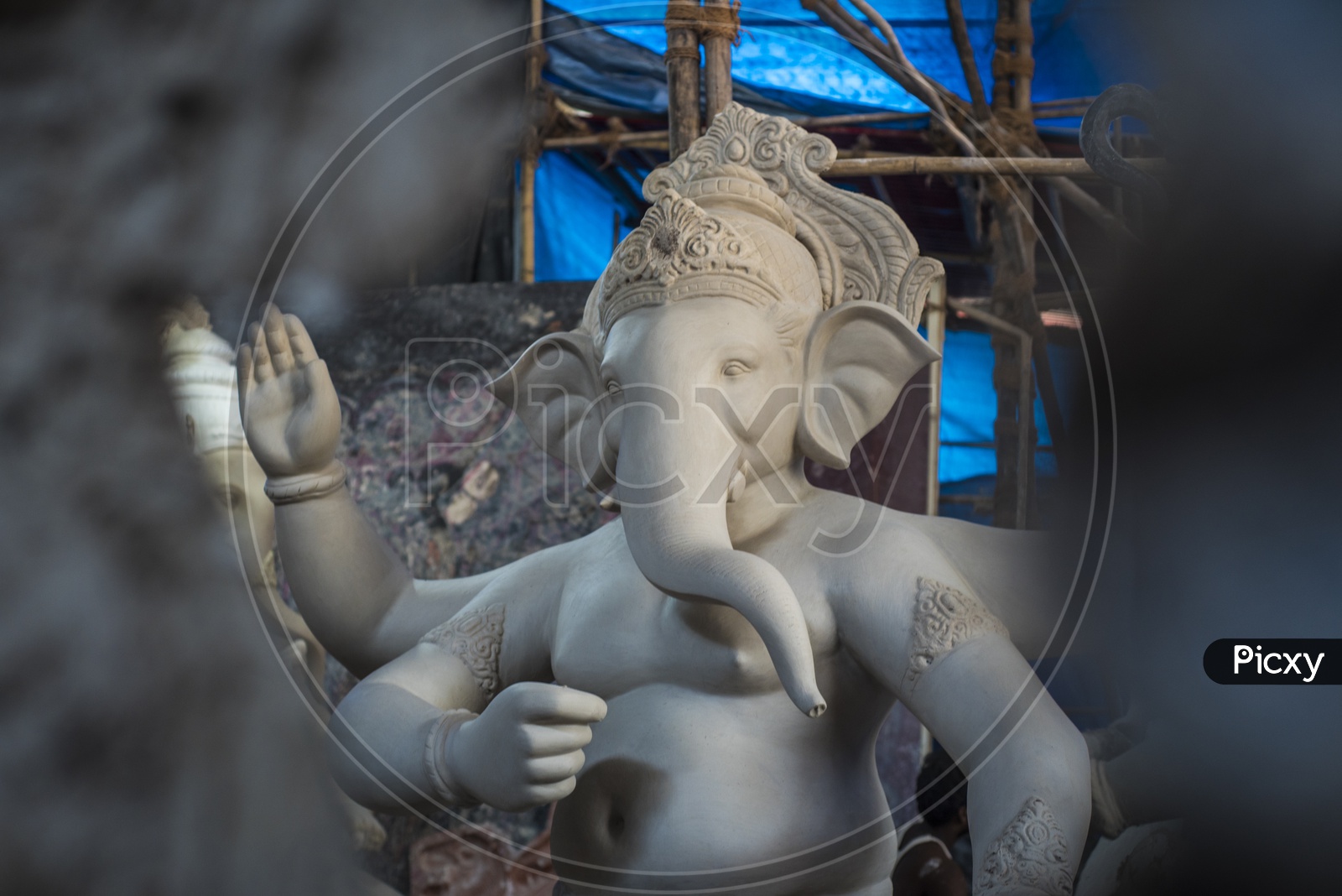 Ganesha idol in the making