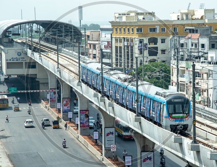 Metro Train approaching NGRI Metro Station