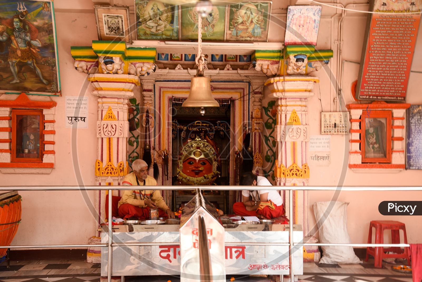 Inside Gadhkalika Temple in Ujjain
