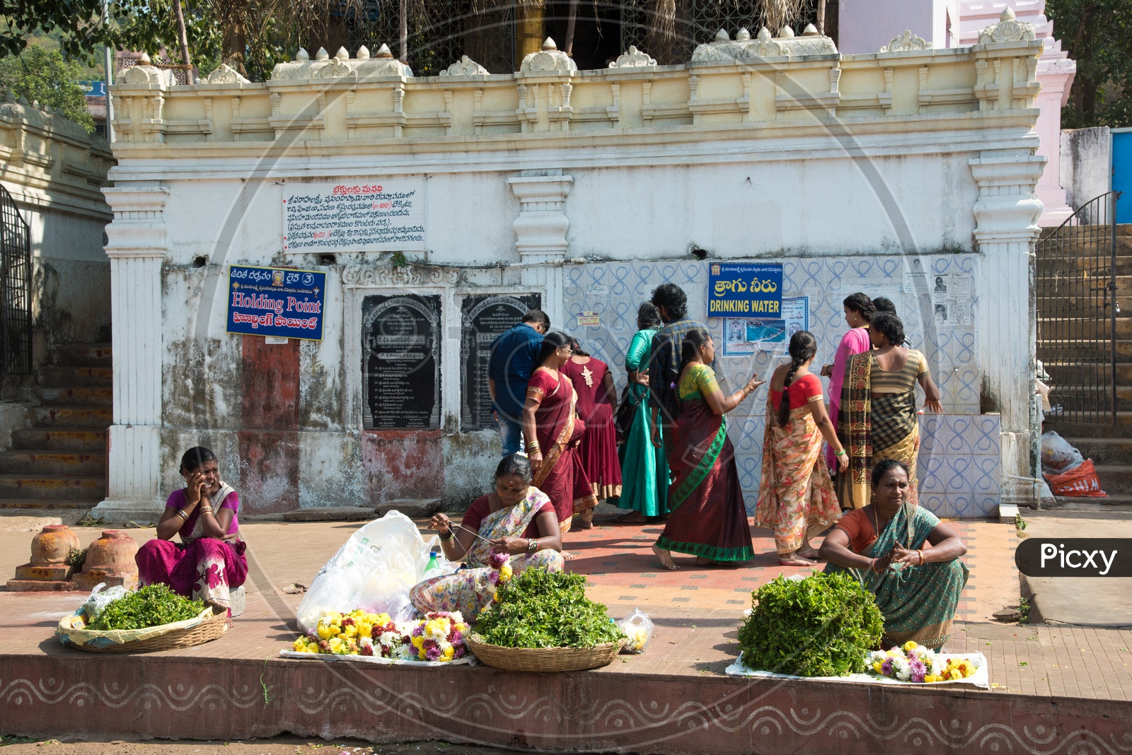 Vendors at Indian Temple
