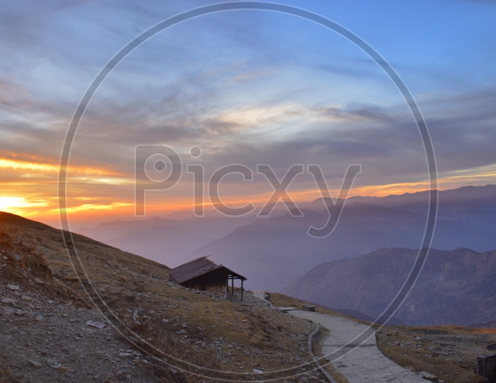 Most beautiful sunset as seen from the trek to Tungnath