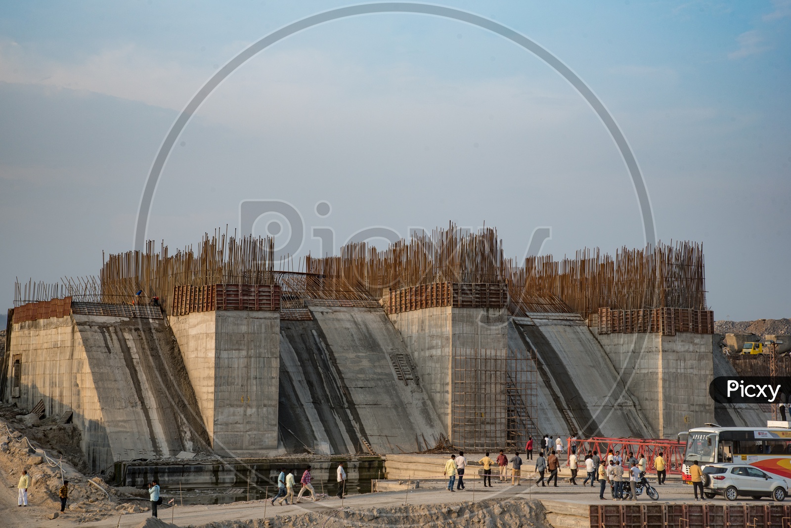 Polavaram Irrigation Project Dam  Spill Way Site.
