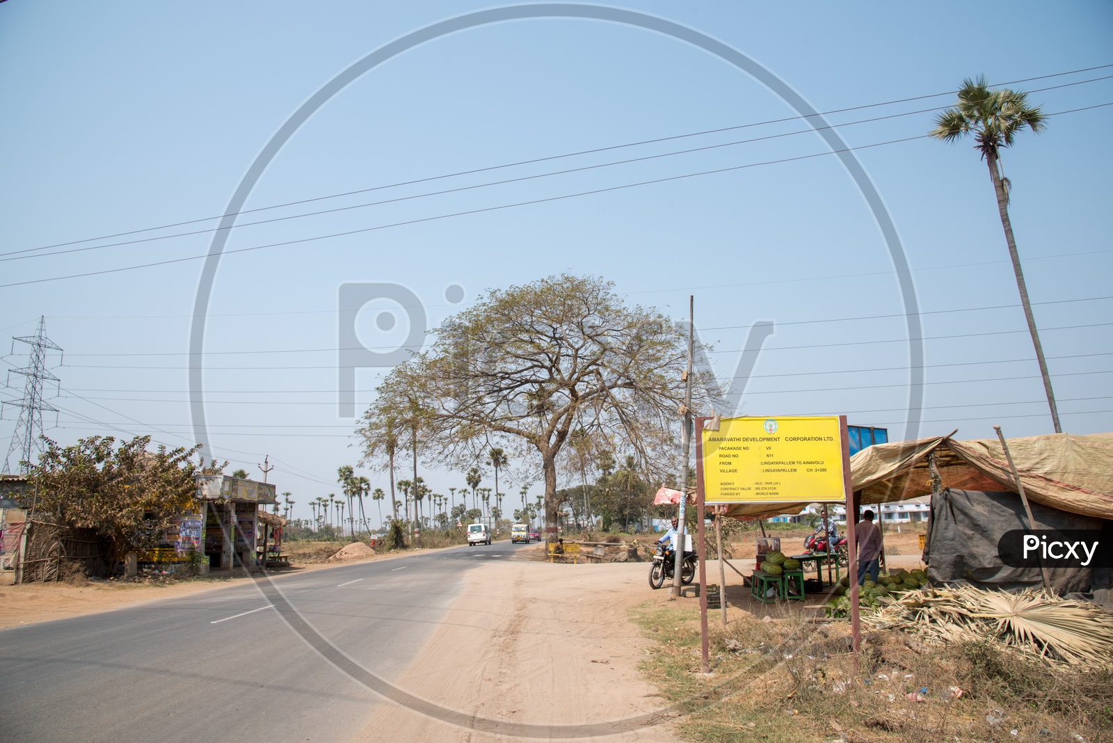 Road to amaravati from vijayawada passes through the entrance of Lingayapalem