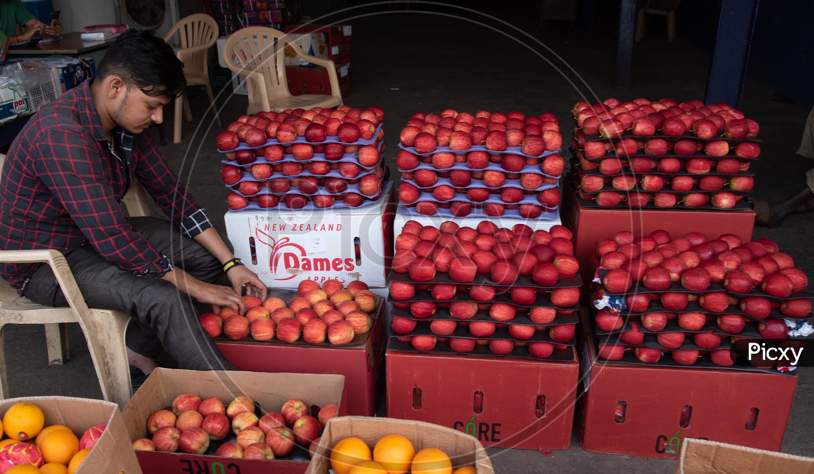Vendor sorting Apples