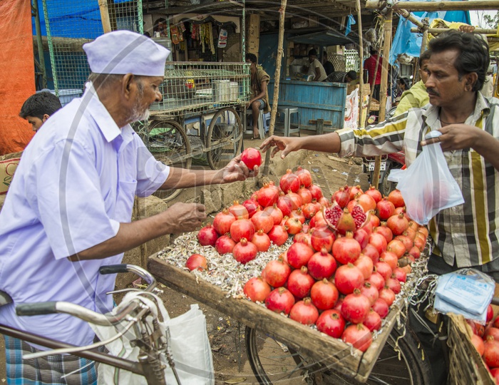 Pomegranate in Gudimalkapur Flower Market