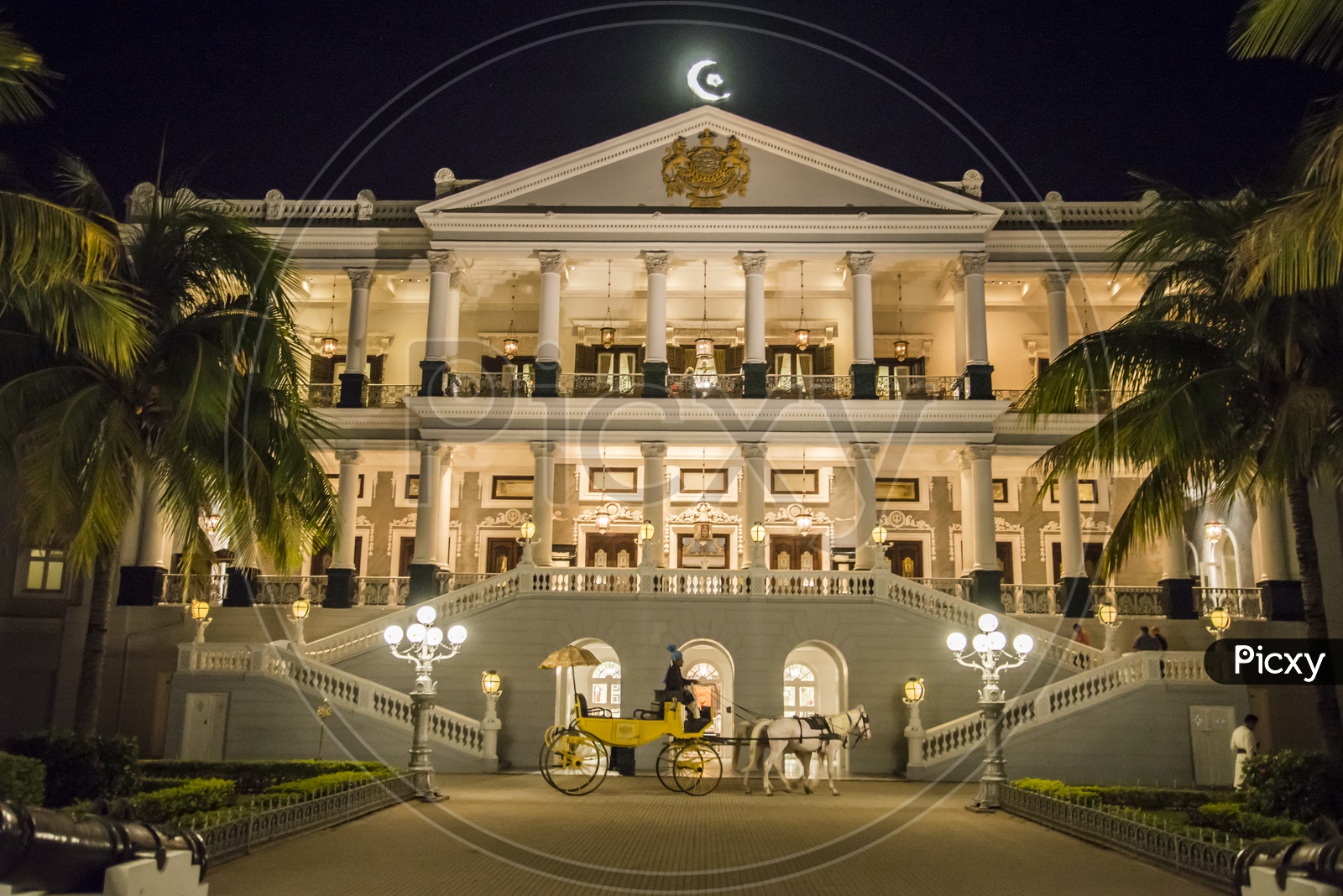 Night View of Taj Falaknuma Palace, Hyderabad