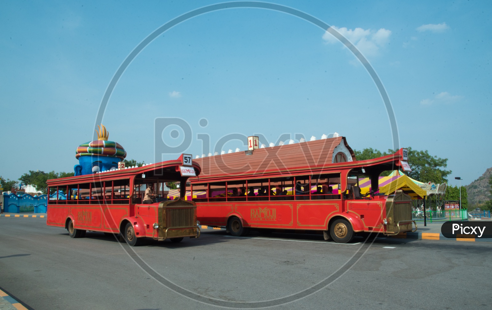 Tour Buses at Ramoji Film City