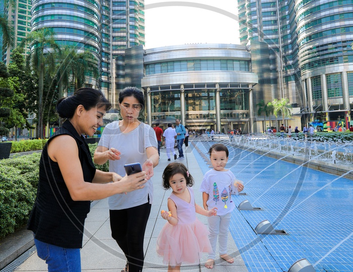 People at Petronas Towers