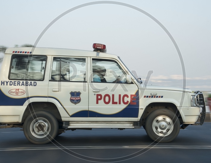 Hyderabad Police Jeep