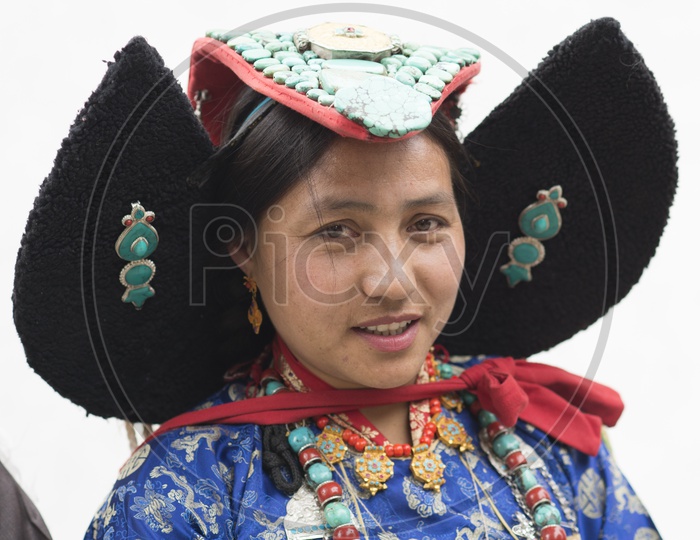 Kashmiri Girl in Mulbek Festival, Ladakh