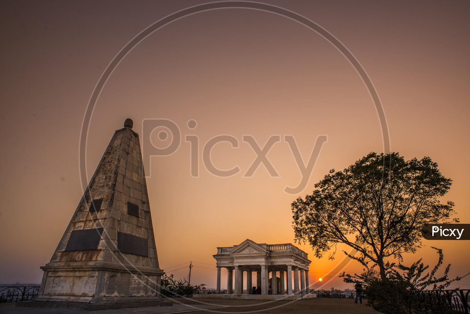 Sunset at Raymond's Tomb in Hyderabad
