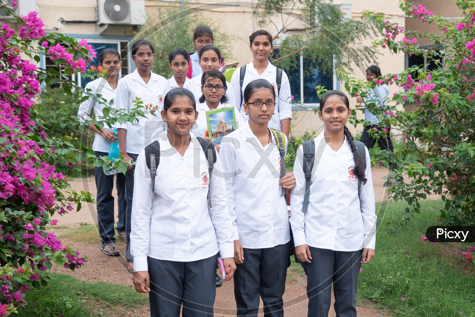 Girl students at an educational institute in Hyderabad